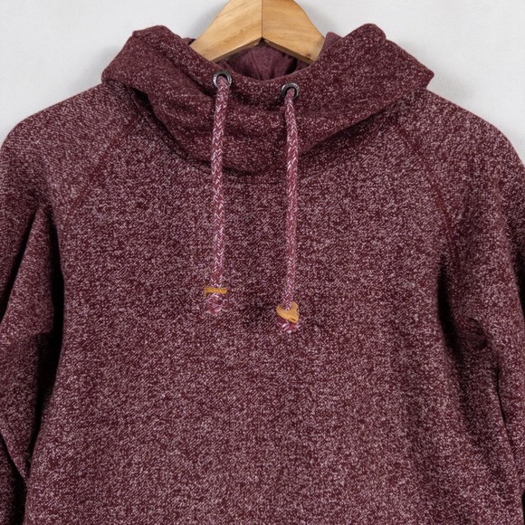 TenTree Hoodie Sweatshirt Womens Small Burgundy Heather Organic Cotton Eco Soft - Picture 2 of 9
